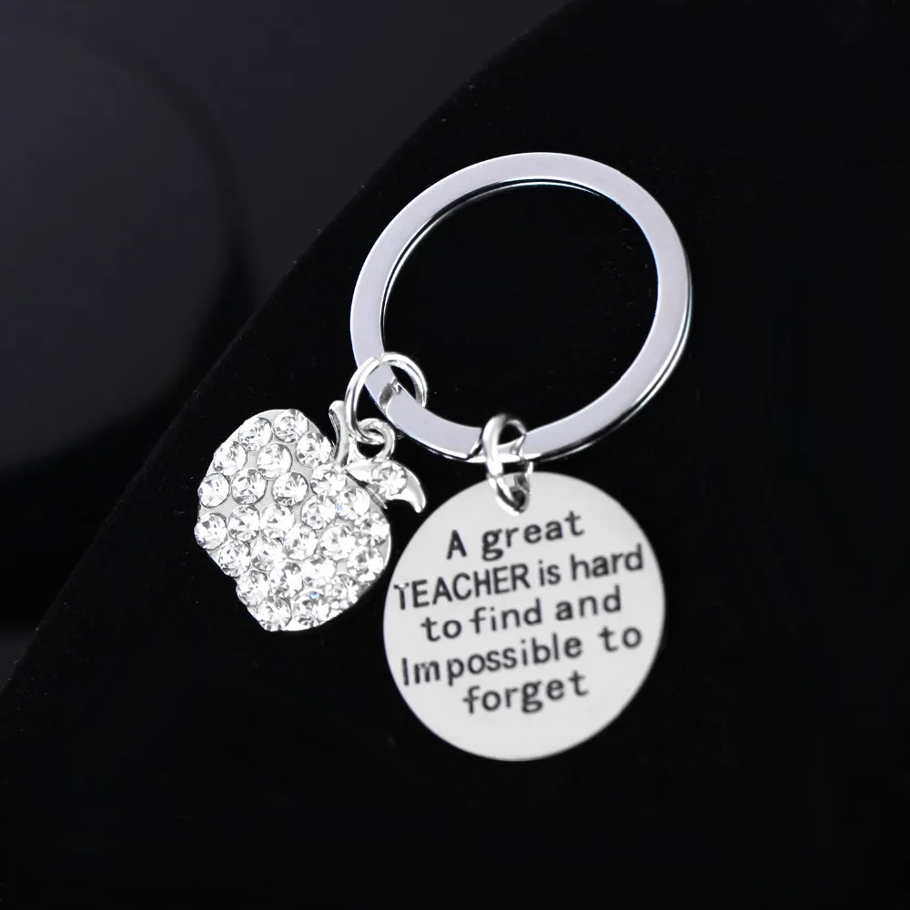 12 шт./лот отличный учитель трудно найти Хрустальное яблоко из нержавеющей стали