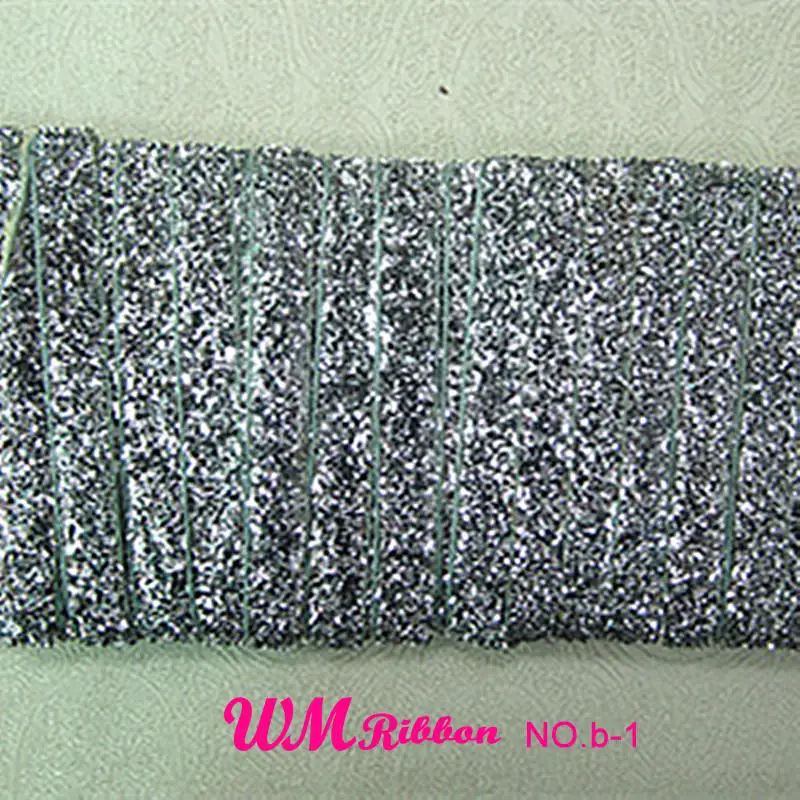 3/8inch 9mm glitter ribbon 25yards/roll for hair tie headband | Дом и сад