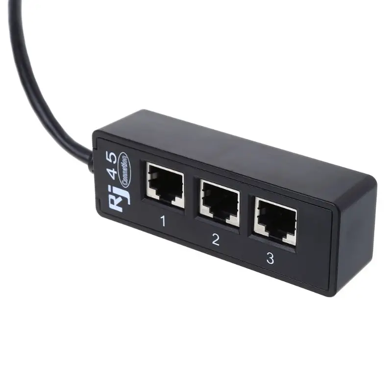 

1 to3 Socket LAN Ethernet Network RJ45 Plug Splitter Extender Adapter Connector Nov-26A