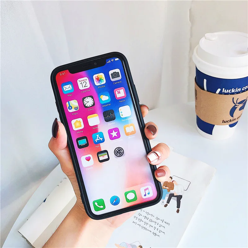 Go to make money чехол из закаленного стекла для iPhone XR XS MAX X 6 6s 7 8 Plus ожидая в линии