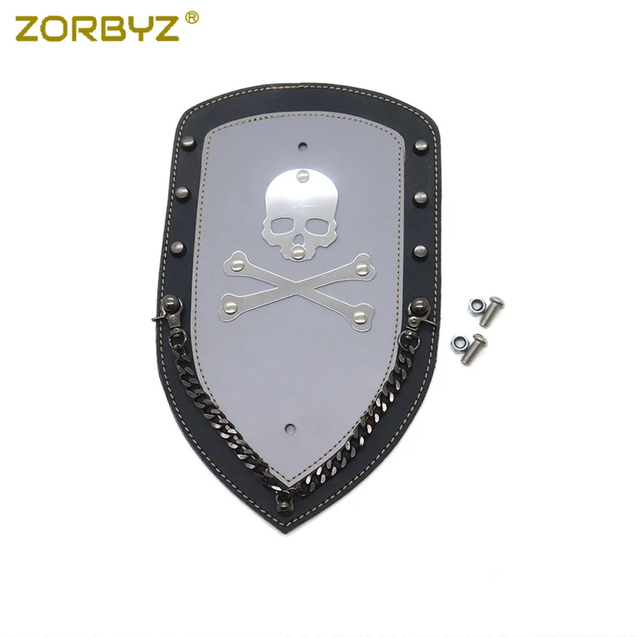 ZORBYZ Мотоцикл Череп искусственная кожа равнина заднее крыло нагрудник подходит