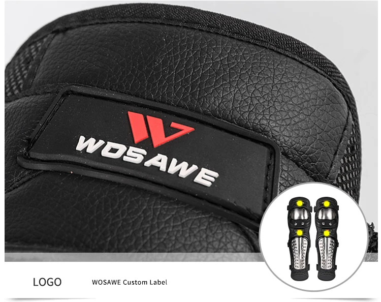 WOSAWE мотоциклетные наколенники из нержавеющей стали гоночный фиксатор протектор Защитное снаряжение защита для мотокросса длинные наколенники мото Броня