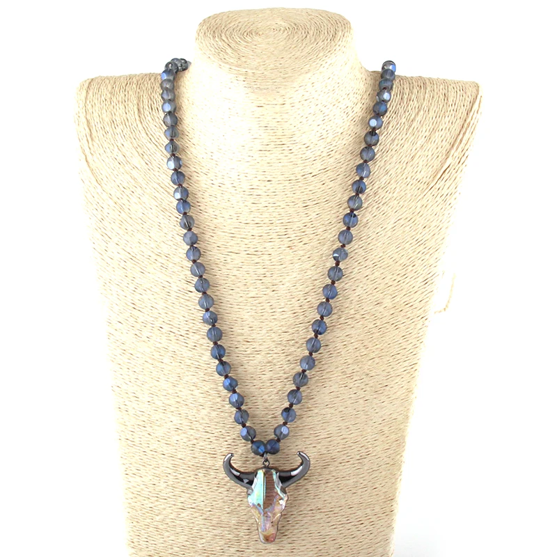 MOODPC модные богемные ювелирные изделия грань Хрустальное стекло с узлом