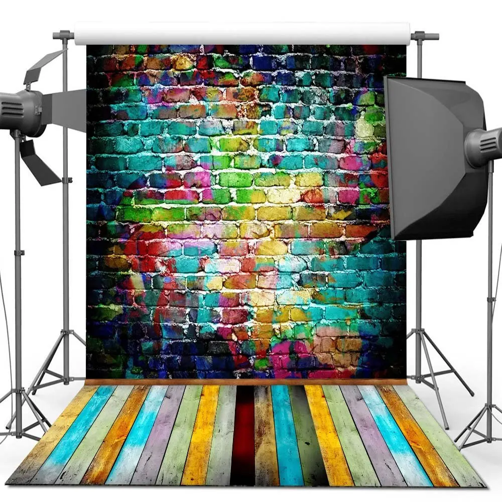 150X210CM фон для фотостудии зеленый экран Chroma key полиэфирный Темный кирпич YU004 |