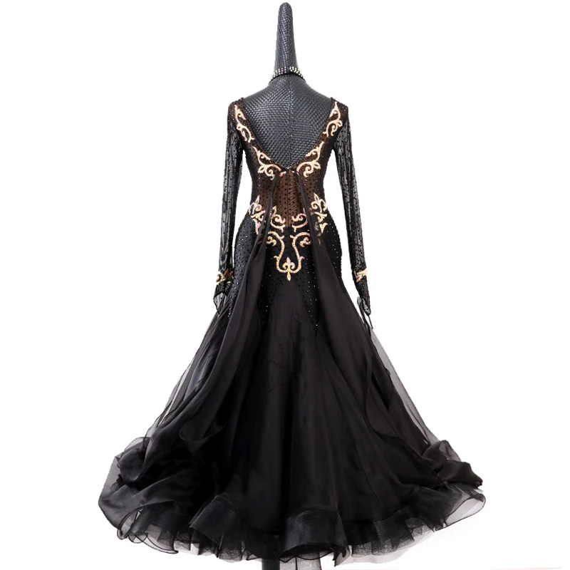 New! Competition Ballroom dance costumes sexy sleeveless ballroom dance dress for women ballroom dance competition MD581