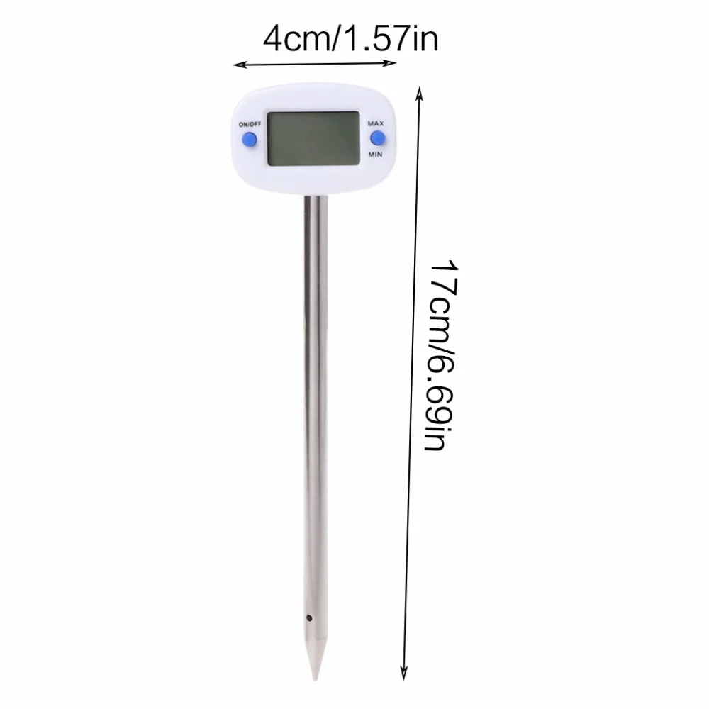 

OOTDTY Digital Soil Tester Meter Temperature Humidity Monitor For Garden Lawn Plant Pot