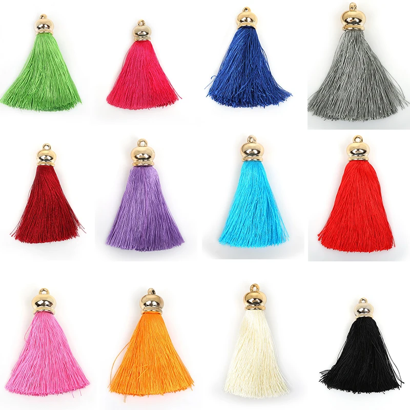 Позолоченный Колокольчик для бижутерии 2 шт./лот 15x70 мм|tassel diy|tassel mixedtassel gold |