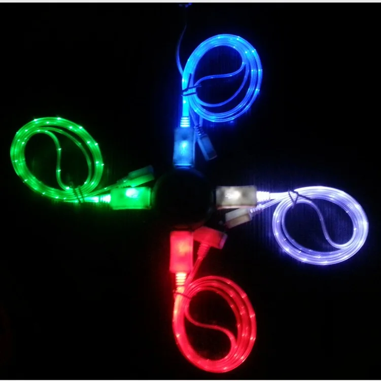 

Light LED Charge Data Cable For Samsung Nokia HTC Xiaomi V8 Charge Data Wire Free Shipping