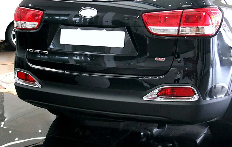 Для KIA SORENTO L 2015 2016 2017 ABS хромированная лампа заднего противотуманного фонаря
