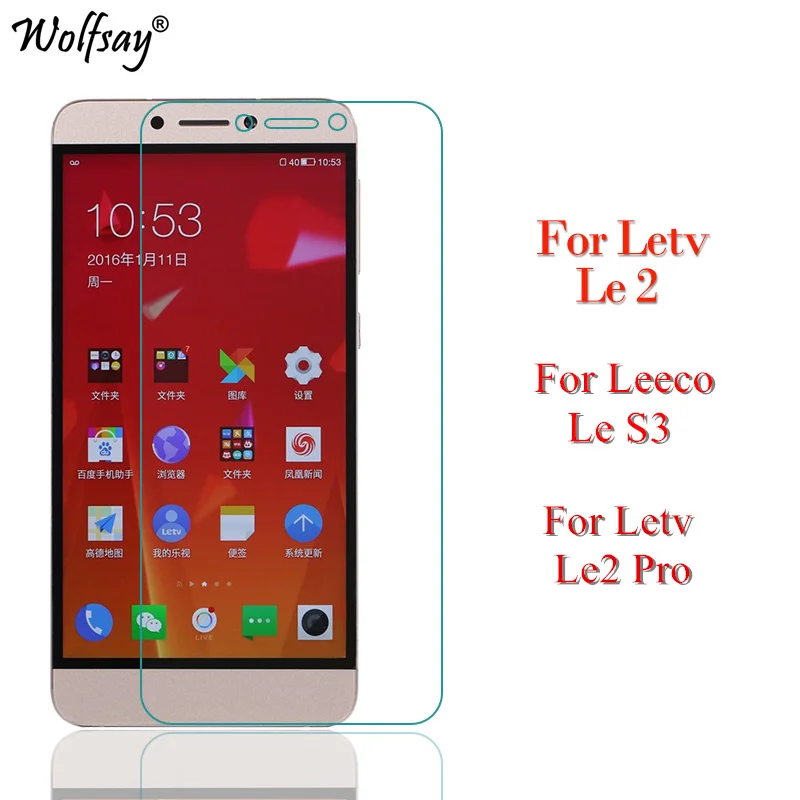 2 шт. для закаленного стекла LeEco Le S3 защита экрана Letv Eco Le2 Pro стекло X520 X527 X528 X620 X622 X626
