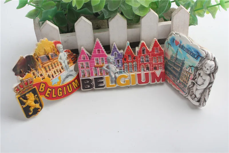 3pcs Factory Prices BELGIUM Souvenirs Fridge Magnet For Kid Gift Home Decoration Gift Refrigerator Magnetic Stickers Hot Selling images - 6