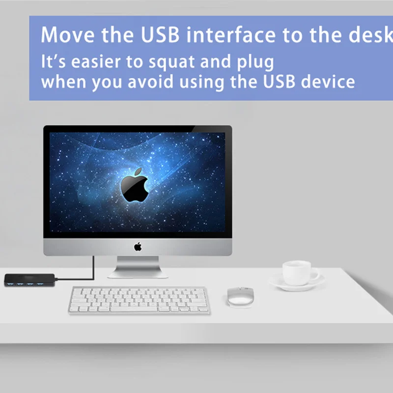 4-портовый USB 3 0 Ультра тонкий концентратор данных для MacBook Mac Pro/Mini Surface Pro XPS ноутбук