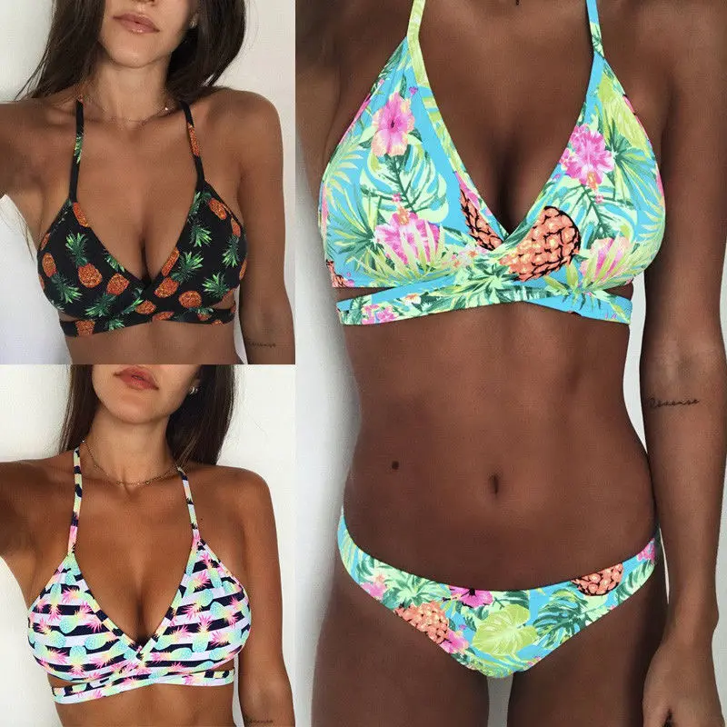 2018 Новый женский мягкий пуш-ап бюстгальтер комплект бикини купальник купальный