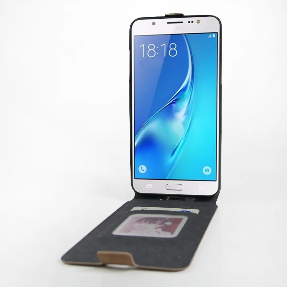 Кожаный чехол для samsung Galaxy J7 J710F Магнитная Адсорбция вверх-вниз защитный чехол-книжка чехол раскладушка кобура