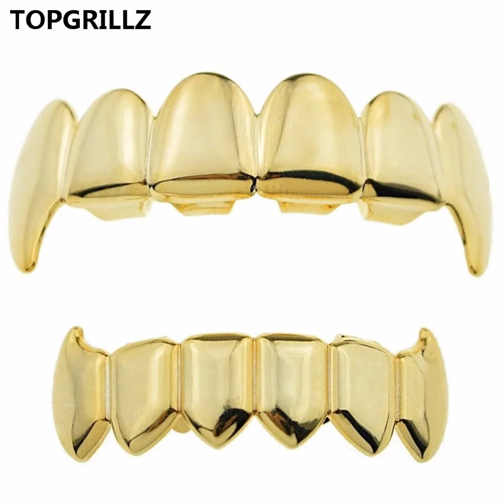 Набор для гриля TOPGRILLZ с золотым и серебряным покрытием набор в стиле хип хоп