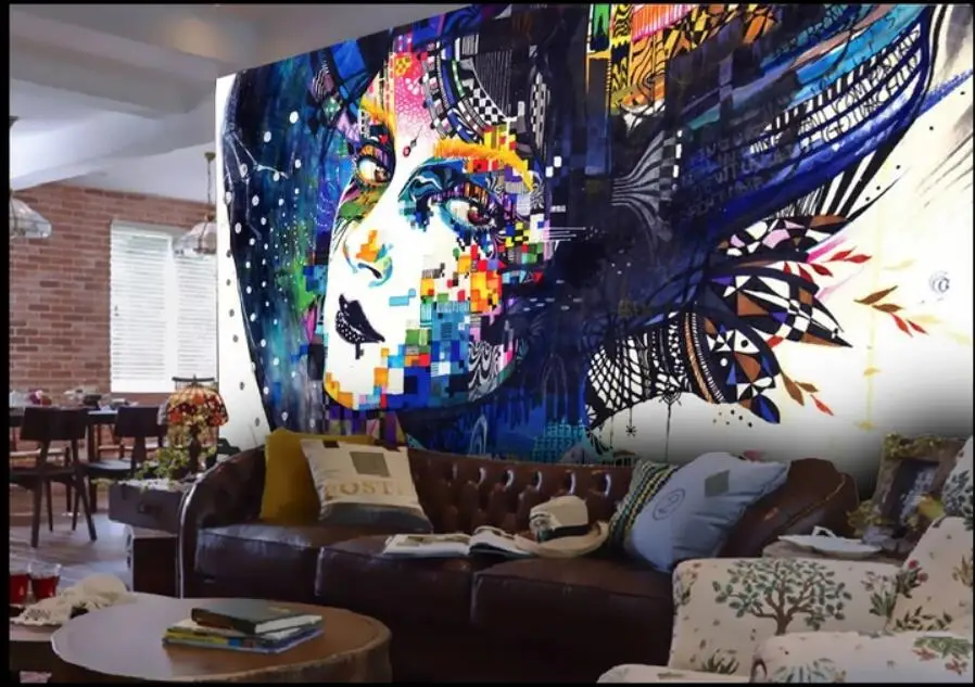 3d обои WDBH фото на заказ ручная роспись персонажи искусство современный бар ТВ фон