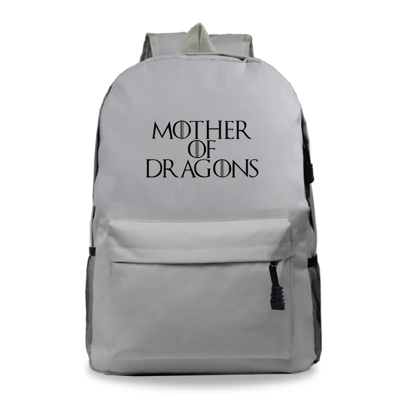Gray 5 Mochila Mujer, школьный рюкзак с изображением Игры престолов, аниме, Мужская школьная сумка, сумка для книг, Sac A Dos Valar Morghulis, для женщин, Tassen Plecak - Цвет: Gray 5