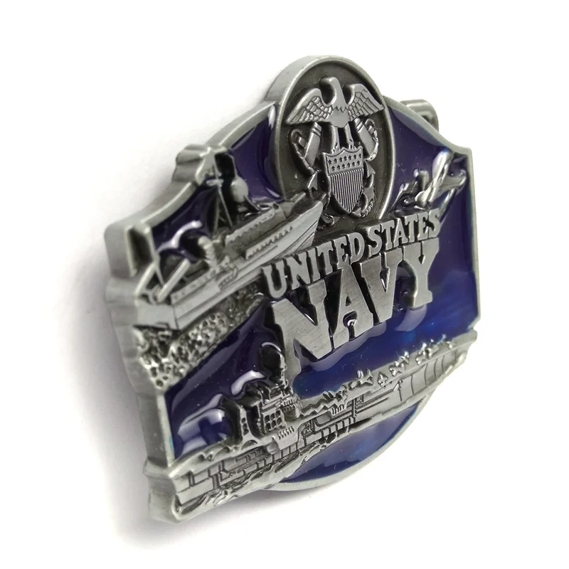 Ремень мужской с металлической пряжкой ковбойский пояс большой Морской стиль