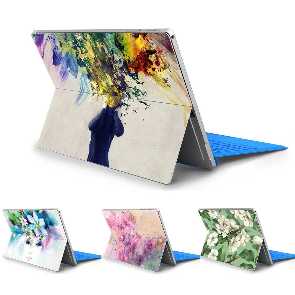 Виниловые наклейки для ноутбука microsoft Surface Pro 6 Pro 5 Pro 4 Flower series, чехол для ноутбука Surface Pro 4/5/6