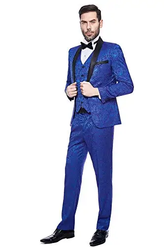 Мужская шаль лацкане 3 шт. костюм Slim Fit одна кнопка платье костюм смокинг куртка брюки+ жилет мужские свадебные костюмы костюм Homme