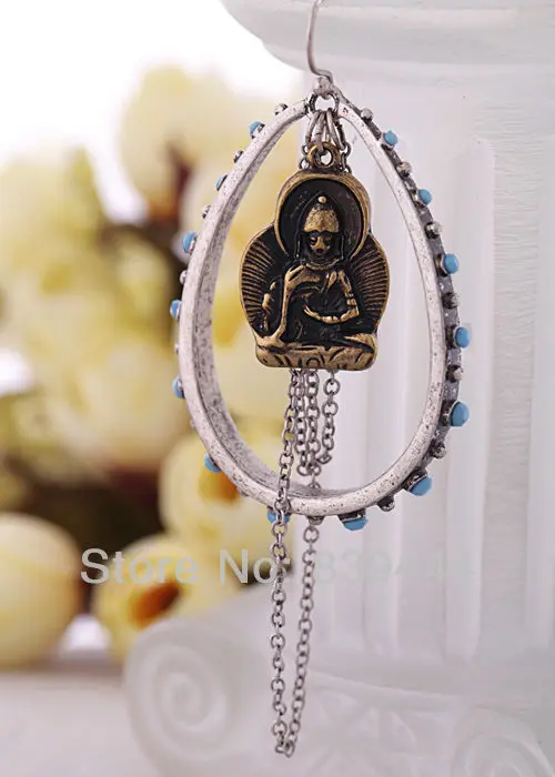 Новейшие Модные ювелирные изделия золотого цвета стеклянные серьги-капли |