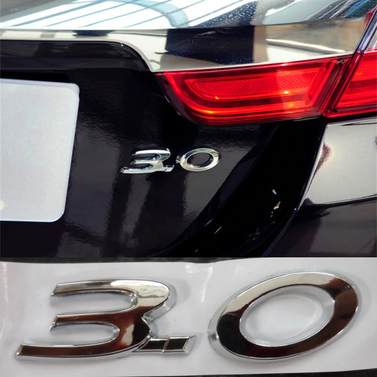 Автомобильный знак 3 0 номер ABS хромированный для XJ XJL XK XE XF багажник эмблема