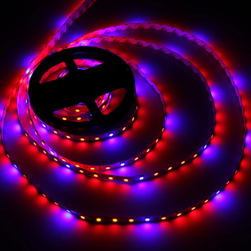 1 компл. 5 м LED завод Лампы для роста растений 5050 Светодиодные ленты огни DC12V 4Red
