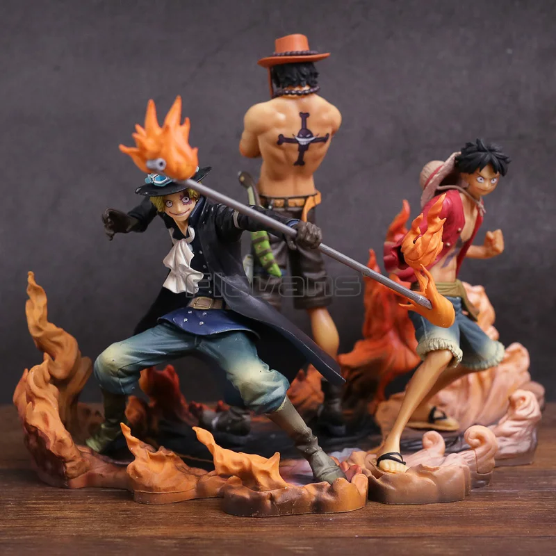 Аниме Одна деталь DXF братство II Monkey D Луффи Portgas D Ace Сабо ПВХ Фигурки Коллекционная модель игрушки 3 шт./компл