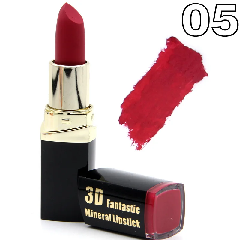MISS ROSE 3D Фантастическая матовая минеральная губная помада бархатная матовая 24 цвета помада для губ Водонепроницаемый увлажняющий длинный прочный batom
