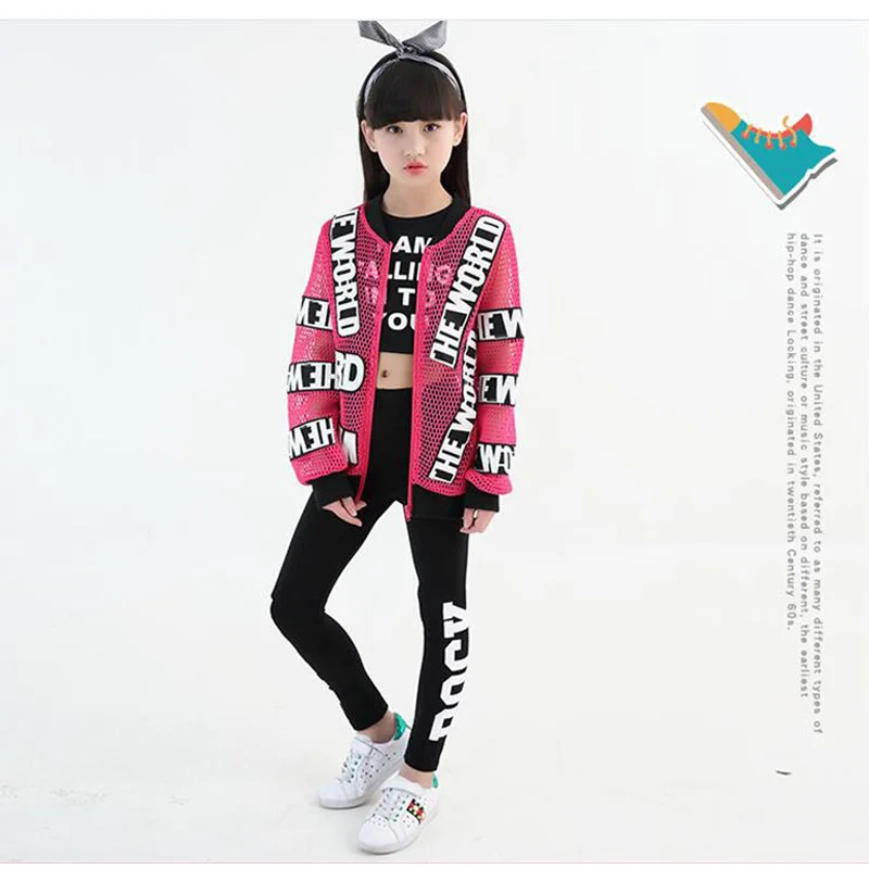 Детская джазовая одежда в стиле хип хоп Повседневная рубашка Толстовка Топы