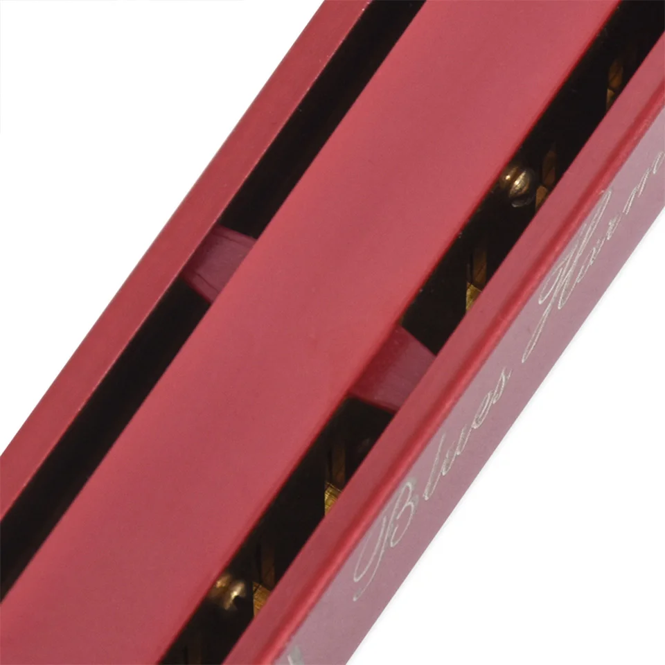 QIMEI Harmonicas 10 отверстий 20 Тон Ключ C Красный цвет Блюз Джаз фолк рок музыкальный