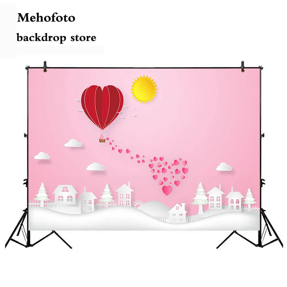 Фотофон Mehofoto розовая стена День Святого Валентина фотография фон романтический