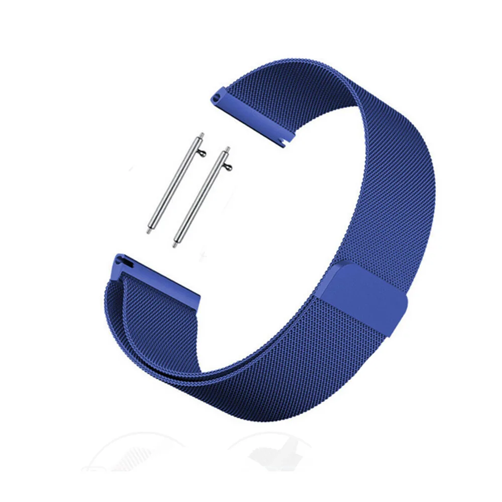 Blue Миланская петля магнитный ремешок для Huami Amazfit GTR 42 мм Amazfit BIP ремешок для часов браслет из нержавеющей стали 20 мм - Цвет ремешка: Blue
