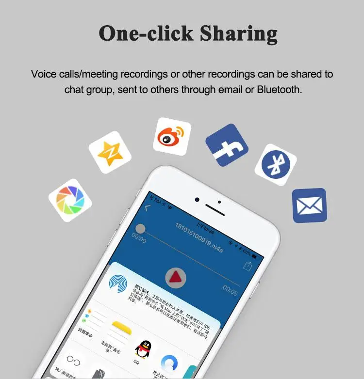 EastVita Запись телефонных звонков мобильные наушники для iPhone Skype WeChat Facebook Запись Голосовых Вызовов мобильные наушники r25