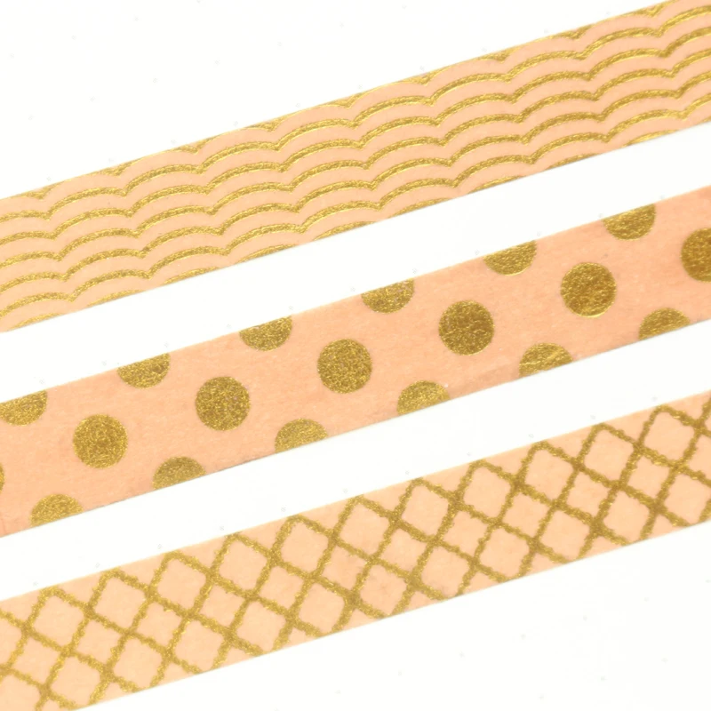 Domikee 3 шт. набор рулонов из крафт бумаги и классической золотой фольги для