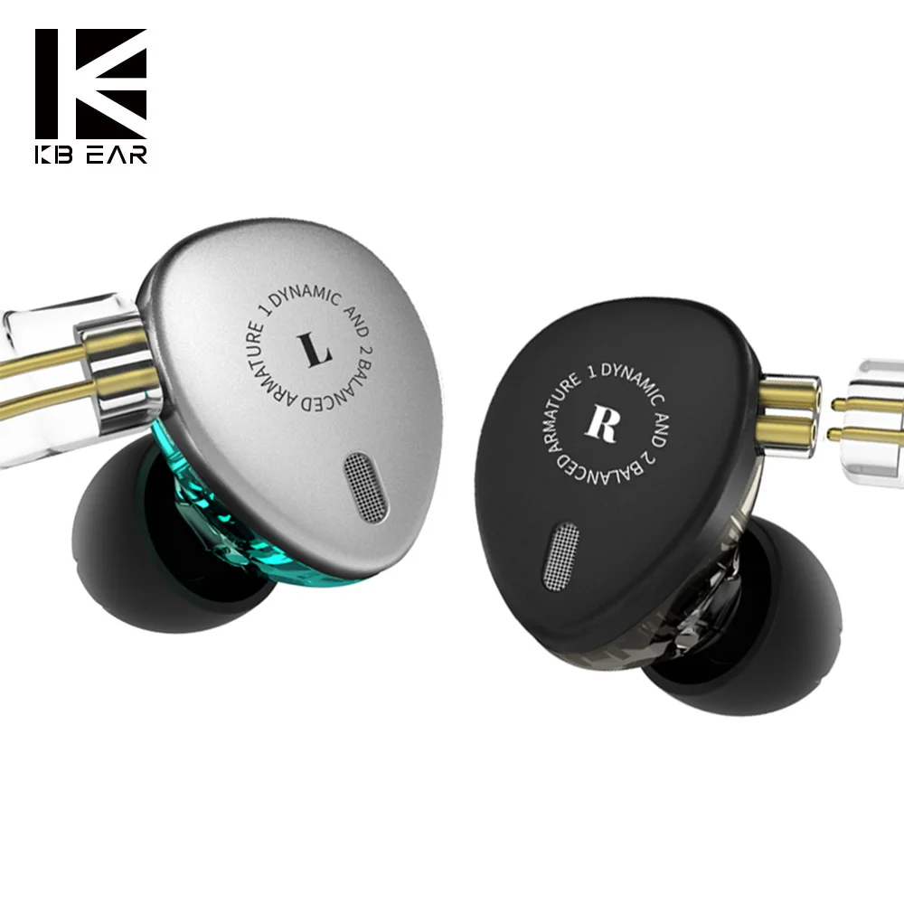 Fone de Alta Fone com Cabo 2ba + 1dd Kbear Híbrido Ouvido Fidelidade Esporte 2pin Kb06 no