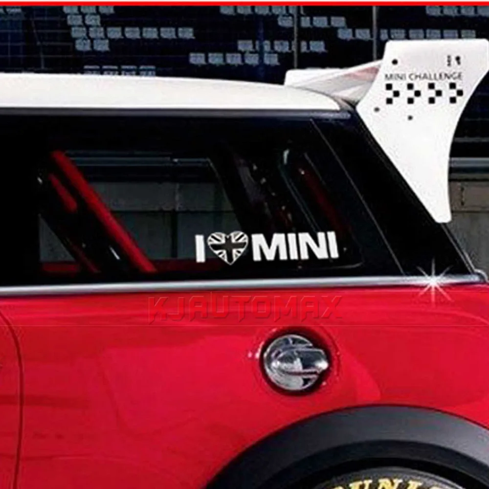 2 шт. с надписью I Love Мини 2D двери Наклейка для Mini Cooper аксессуары автомобильные