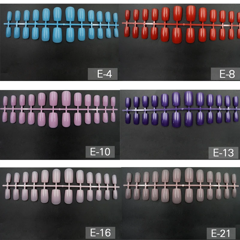 5 комплектов новые цветные профессиональные накладные ногти 28 насадок