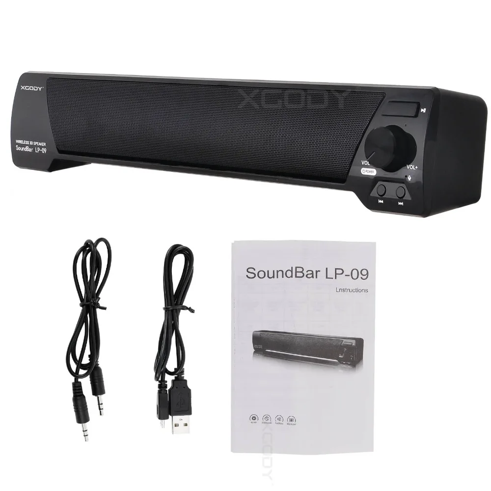 XGODY Саундбар ТВ домашний кинотеатр LP09 10 Вт ПК Bluetooth 4 2 громкий динамик