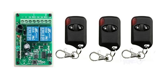 DC12V 2CH RF wireless переключатель системы дистанционного управления teleswitch 3X передатчик