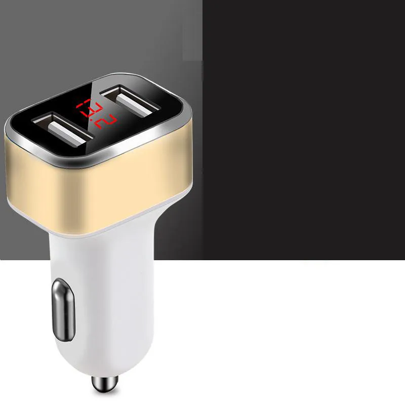 1 шт. общее автомобильное зарядное устройство DC12 24V двойной USB светодиодный
