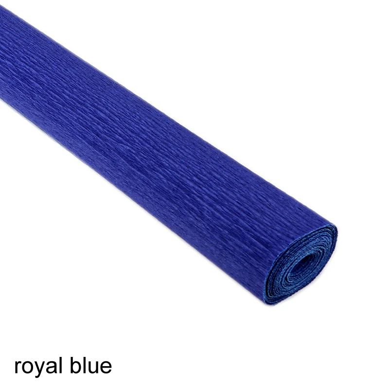 royal blue 250x50 см хрустящая гирлянда, вечерние украшения, 21 цвет, декоративное оригами, скрапбукинг, подарки, крепированная бумага для детского сада - Цвет: royal blue