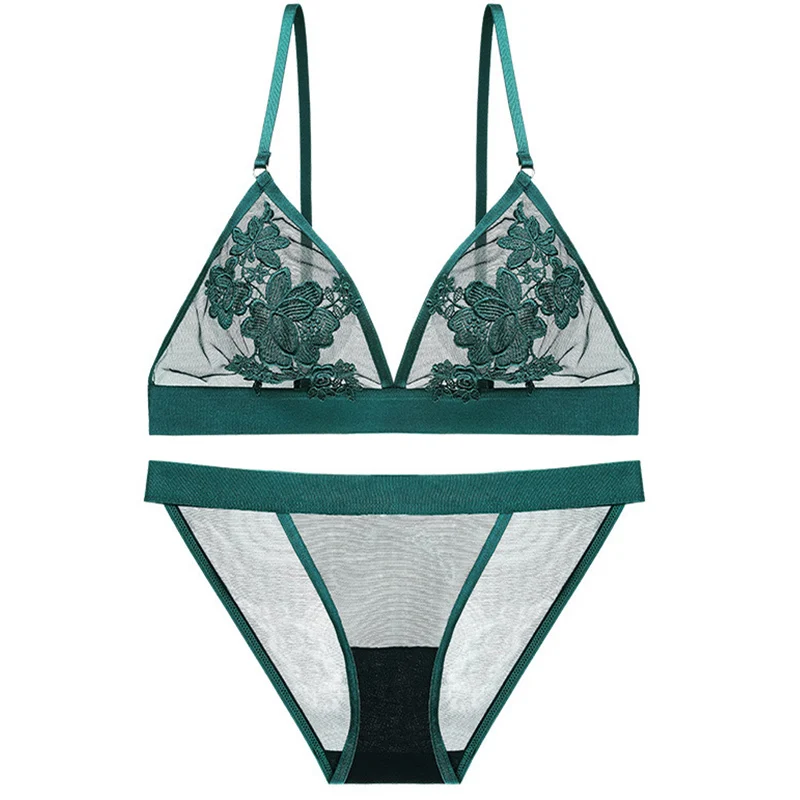 Comeonlover Ensemble нижнее белье Soutien Gorge Et Culotte с вышивкой комплекты нижнего белья большого размера Прозрачный Женский комплект нижнего белья RI80685