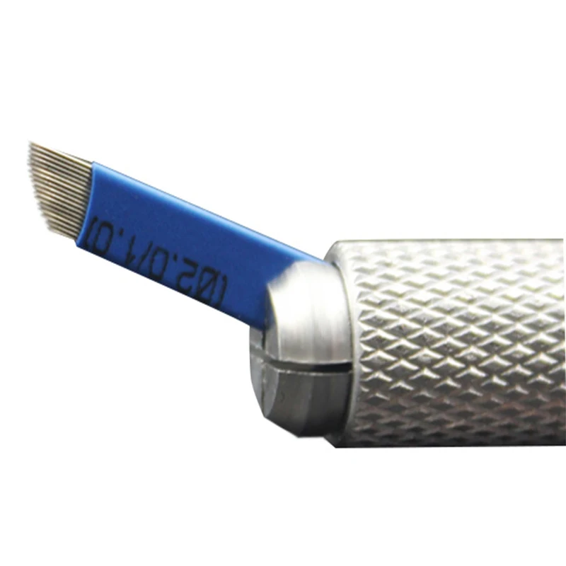 50 шт. оптовая цена синяя мягкая кожа микроблейдинг Наложение теней лезвие