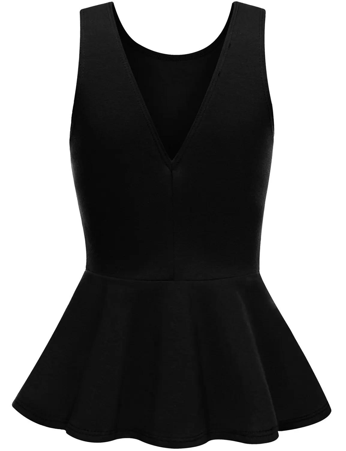 Индивидуальный Новый Модный женский простой эластичный Топ без рукавов с баской