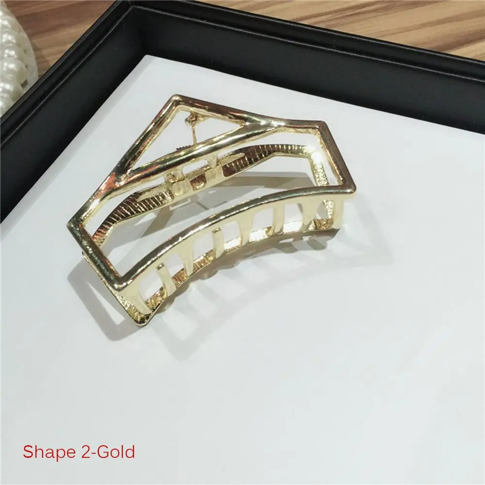 shape2gold 1 шт., Классический розовый Золотой геометрический стильный зажим для волос для женщин, заколки для волос, держатель для хвоста, булочка, аксессуары для волос - Цвет: shape2gold