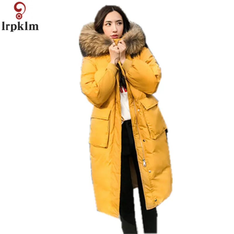 Женское хлопковое пуховое пальто женские зимние длинные куртки корейские