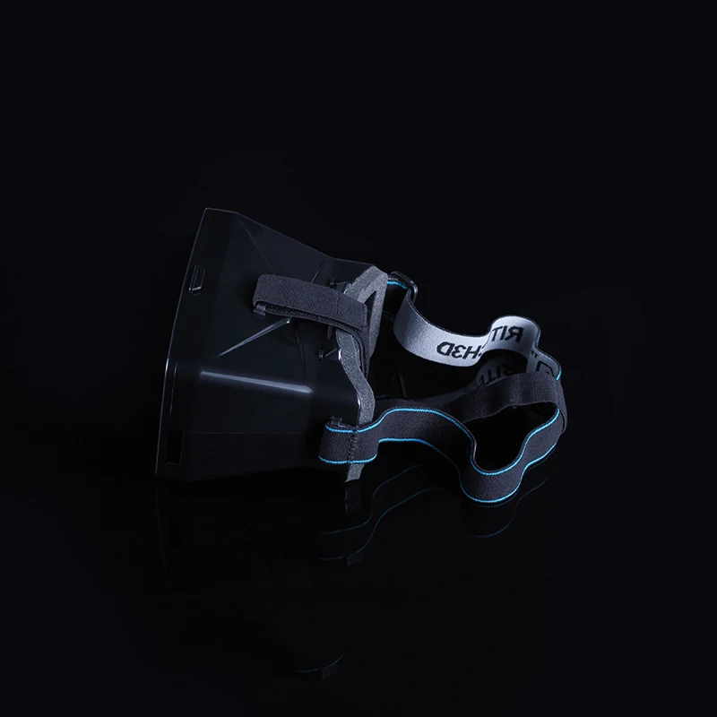 Черные картонные 3D очки виртуальной реальности VR фильмы игры с резиновым