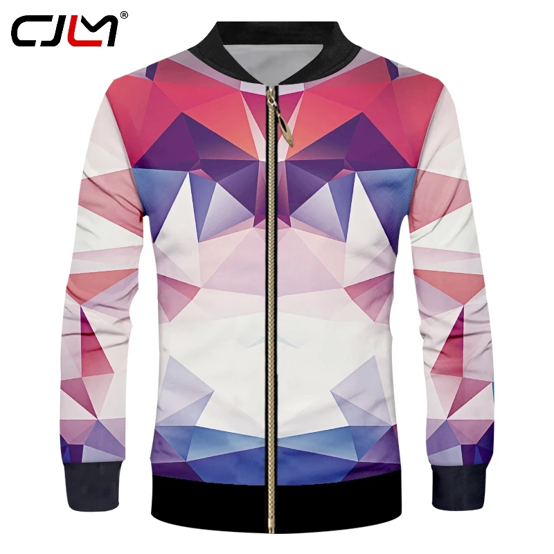 CJLM новые модные куртки на молнии крутая 3d куртка с геометрическим принтом