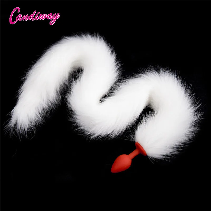 Анальная пробка для БДСМ флирта 85 см|fox butt plug|tail anal plugbutt plug |